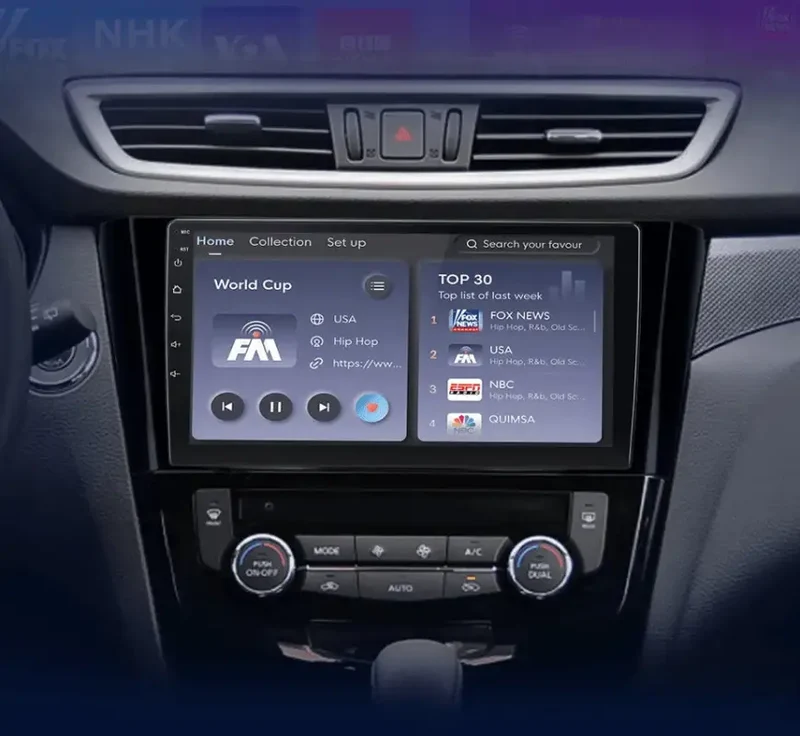 Radio Android do Nissan Qashqai J11 X-Trail T32 (2014-2017) CarPlay Android Auto 4G WiFi GPS DSP