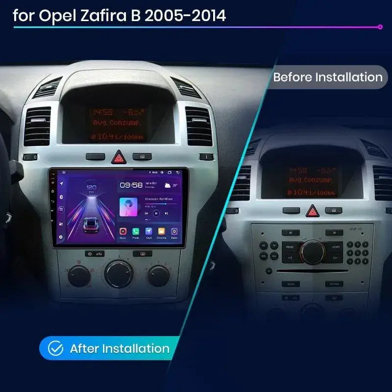 Radio Android do Opel Zafira B Astra H (2005-2014) CarPlay Android Auto 4G WiFi GPS DSP