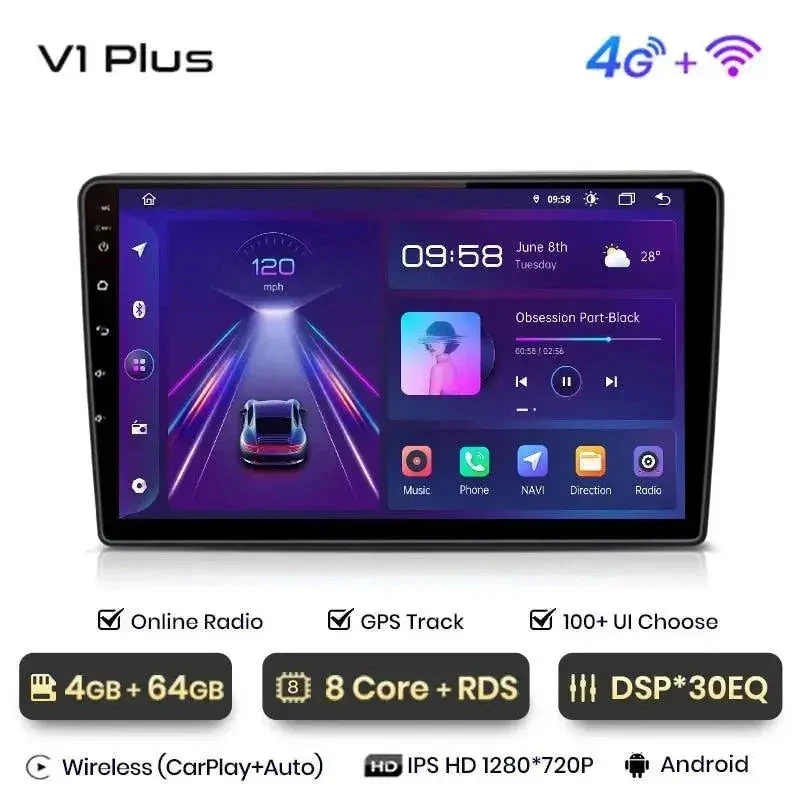 Radio Android do Opel Zafira B Astra H (2005-2014) CarPlay Android Auto 4G WiFi GPS DSP