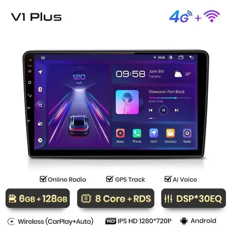 Radio Android do Opel Zafira B Astra H (2005-2014) CarPlay Android Auto 4G WiFi GPS DSP