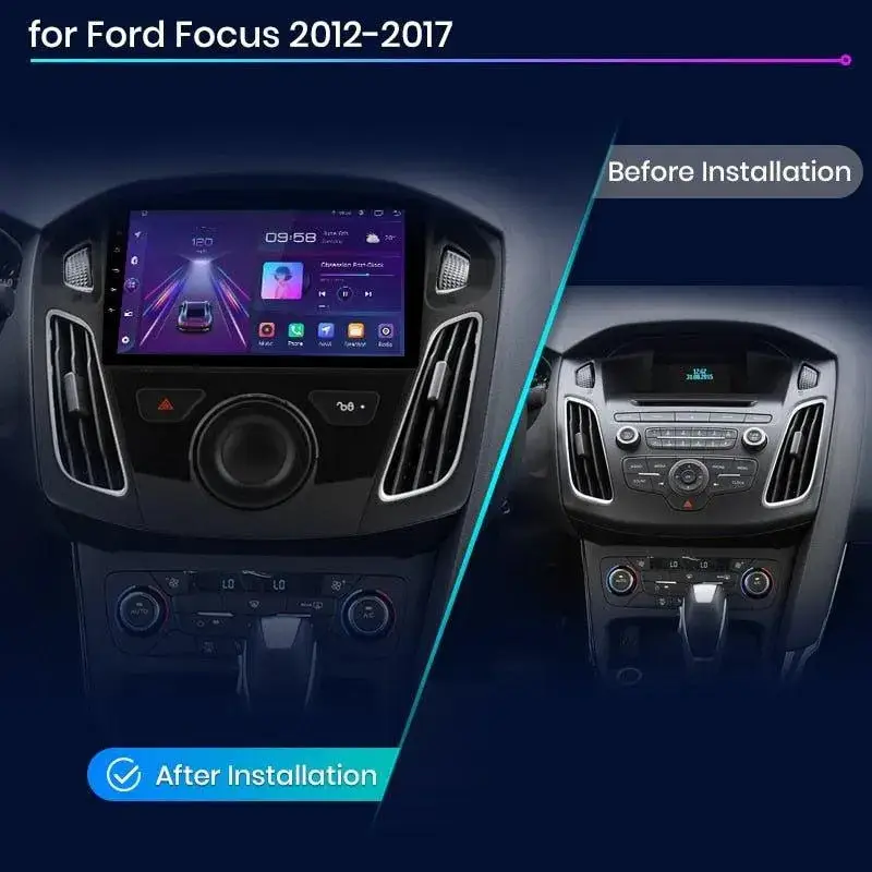Radio Android do Ford Focus III MK3 (2011-2019) CarPlay Android Auto 4G WiFi GPS DSP