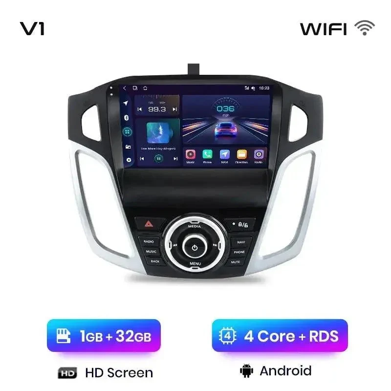 Radio Android do Ford Focus III MK3 (2011-2019) CarPlay Android Auto 4G WiFi GPS DSP