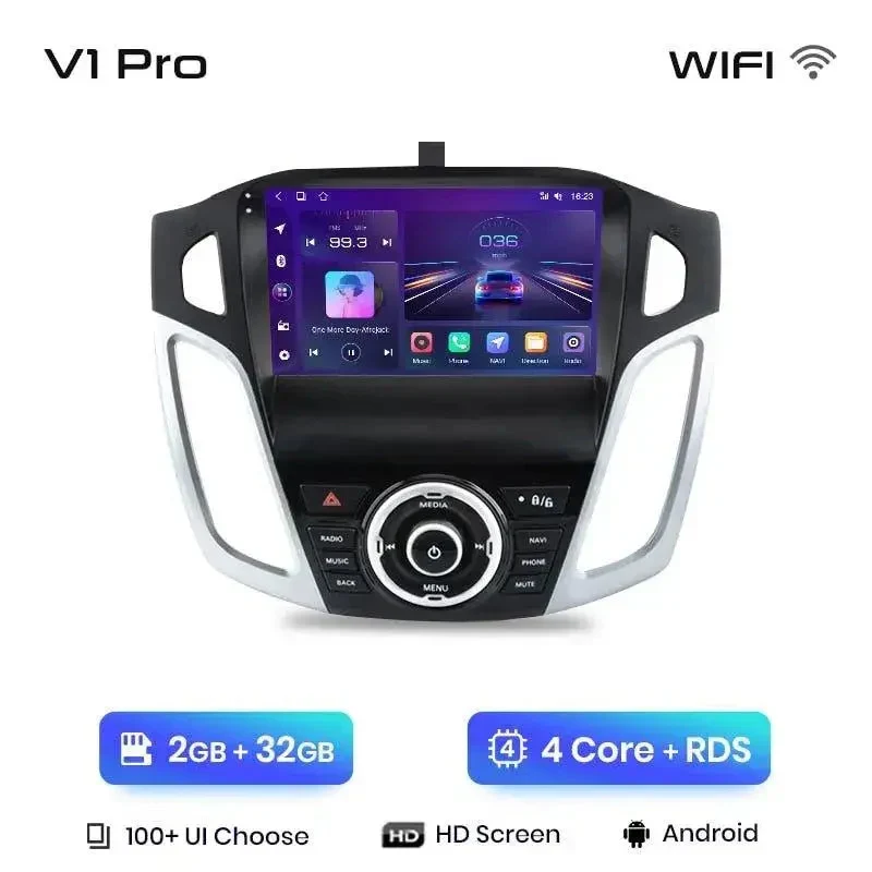 Radio Android do Ford Focus III MK3 (2011-2019) CarPlay Android Auto 4G WiFi GPS DSP