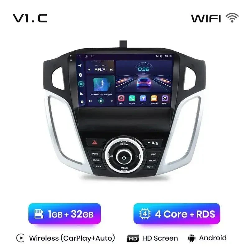 Radio Android do Ford Focus III MK3 (2011-2019) CarPlay Android Auto 4G WiFi GPS DSP