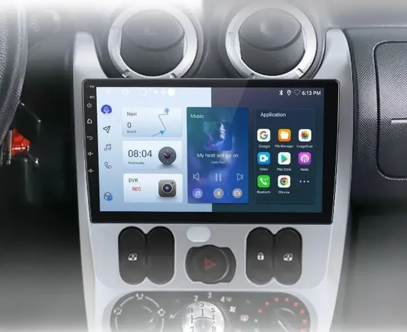 Radio Android do Renault Logan I Sandero Dacia Duster (2009-2015) CarPlay Android Auto 4G WiFi GPS DSP