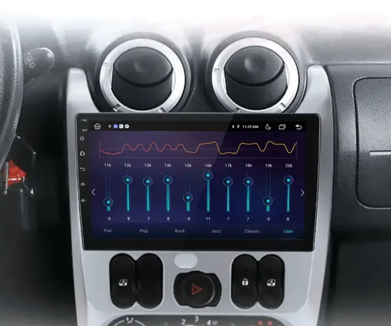 Radio Android do Renault Logan I Sandero Dacia Duster (2009-2015) CarPlay Android Auto 4G WiFi GPS DSP