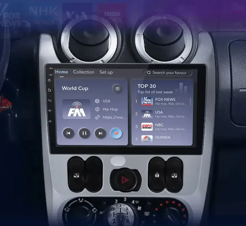 Radio Android do Renault Logan I Sandero Dacia Duster (2009-2015) CarPlay Android Auto 4G WiFi GPS DSP
