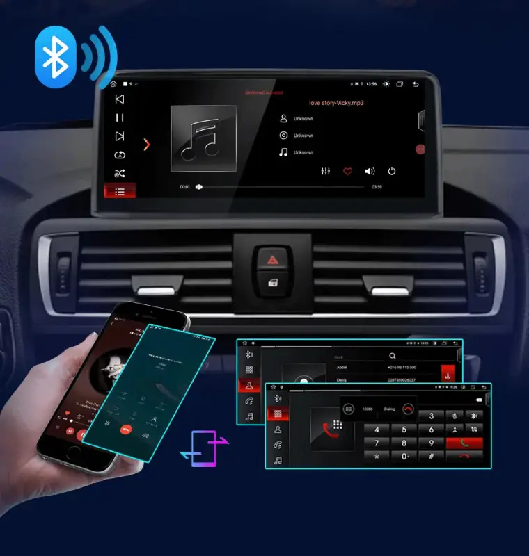 Radio Android do BMW Serii 1 2 3 4 F20 F21 F22 F30 F31 F32 F33 F34 F36 CarPlay Android Auto 4G WiFi GPS DSP