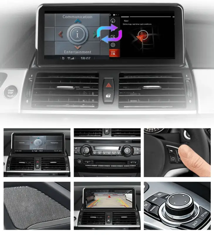Radio Android do BMW X5 E70 X6 E71 (2007-2013) CarPlay Android Auto 4G WiFi GPS DSP