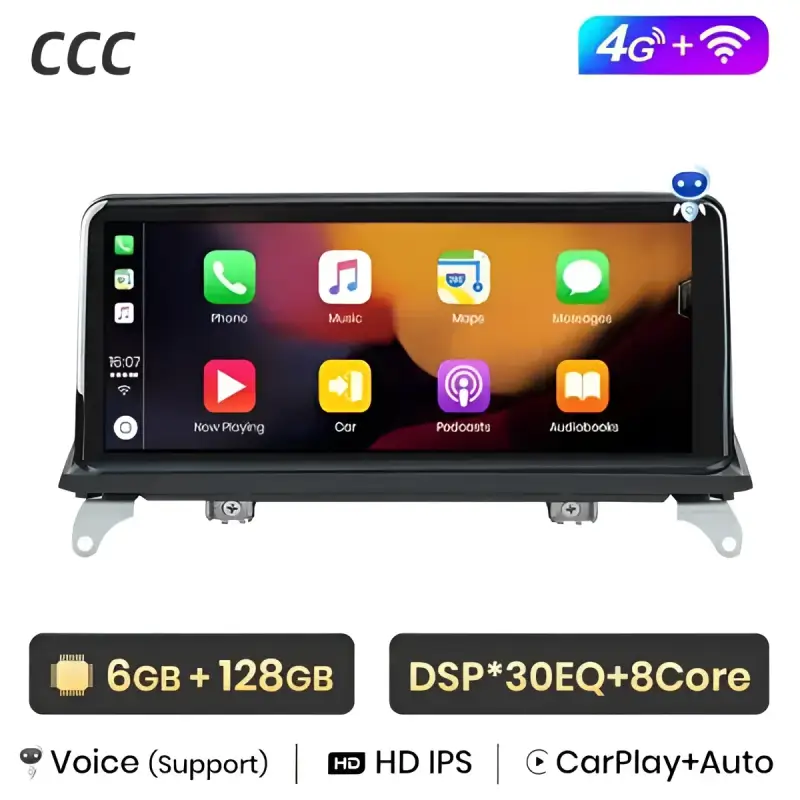 Radio Android do BMW X5 E70 X6 E71 (2007-2013) CarPlay Android Auto 4G WiFi GPS DSP