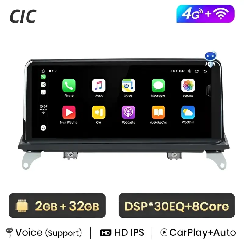 Radio Android do BMW X5 E70 X6 E71 (2007-2013) CarPlay Android Auto 4G WiFi GPS DSP