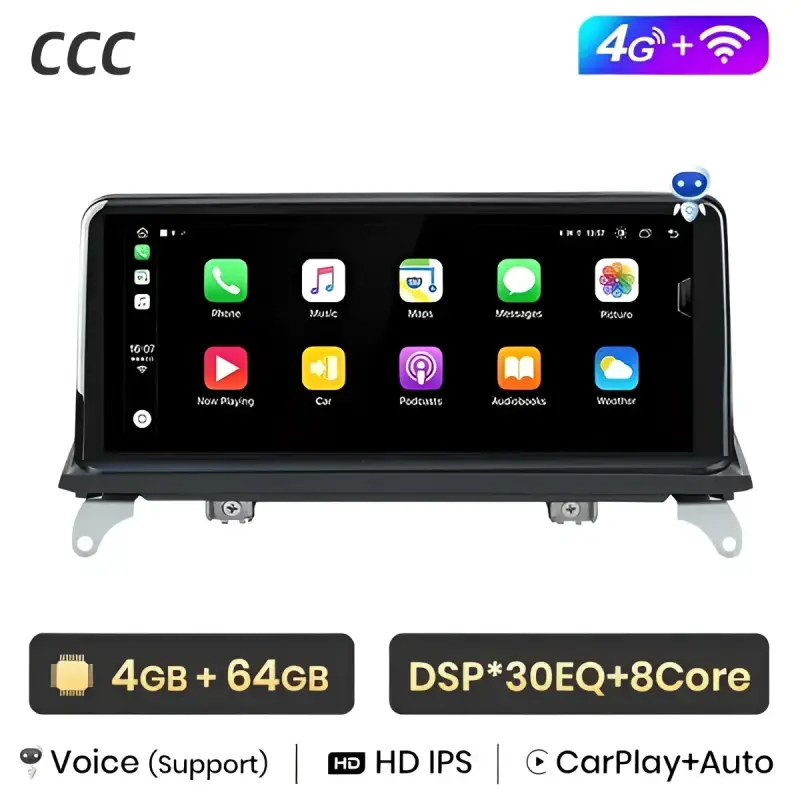 Radio Android do BMW X5 E70 X6 E71 (2007-2013) CarPlay Android Auto 4G WiFi GPS DSP