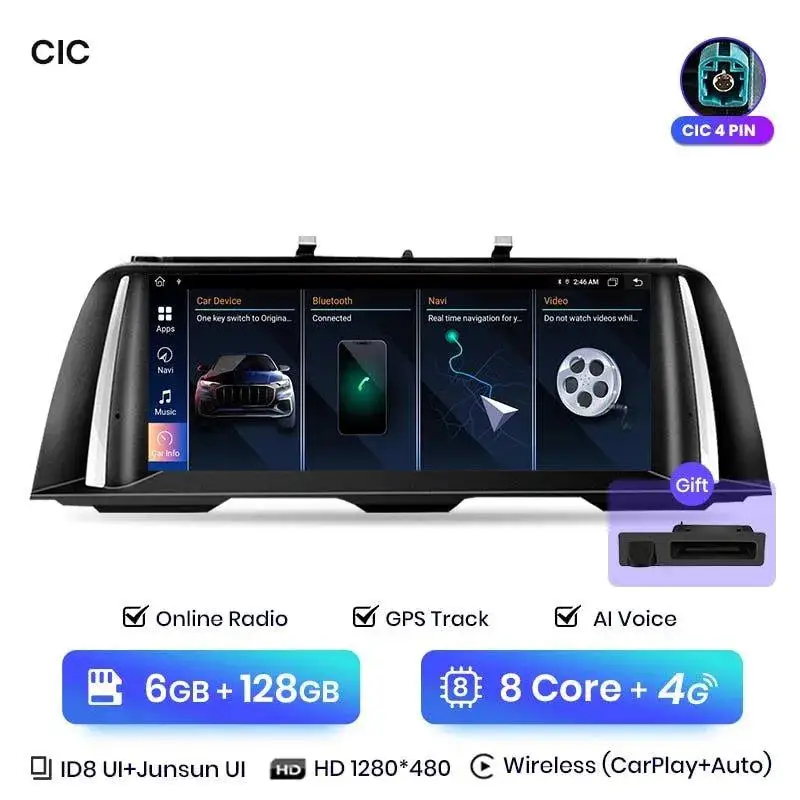 Radio Android do BMW Serii 5 F10 F11 (2011-2017) CarPlay Android Auto 4G WiFi GPS DSP