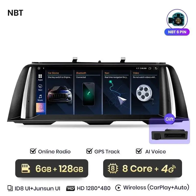 Radio Android do BMW Serii 5 F10 F11 (2011-2017) CarPlay Android Auto 4G WiFi GPS DSP