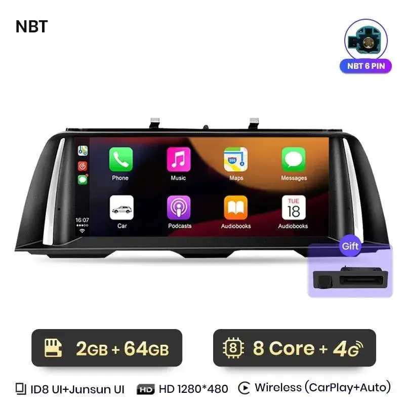 Radio Android do BMW Serii 5 F10 F11 (2011-2017) CarPlay Android Auto 4G WiFi GPS DSP