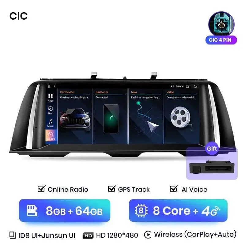 Radio Android do BMW Serii 5 F10 F11 (2011-2017) CarPlay Android Auto 4G WiFi GPS DSP