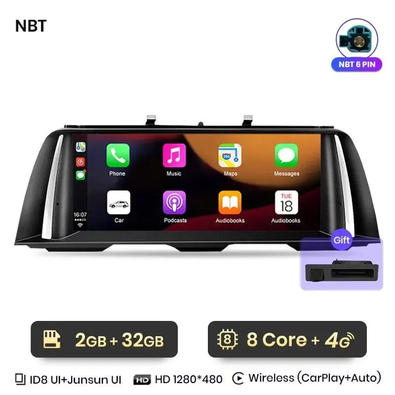 Radio Android do BMW Serii 5 F10 F11 (2011-2017) CarPlay Android Auto 4G WiFi GPS DSP