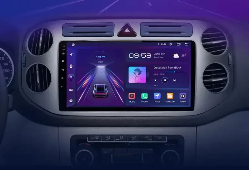Radio Android do Volkswagen VW Tiguan (2006-2016) CarPlay Android Auto 4G WiFi GPS DSP