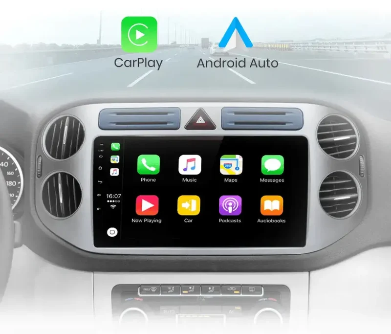 Radio Android do Volkswagen VW Tiguan (2006-2016) CarPlay Android Auto 4G WiFi GPS DSP