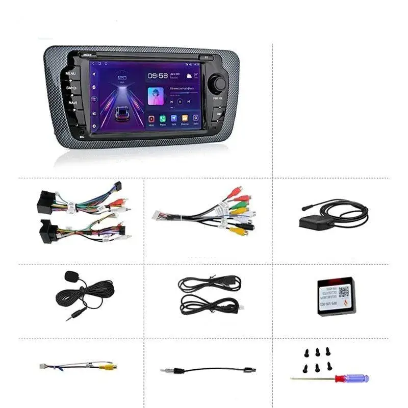 Radio Android do Seat Ibiza 6J (2009-2013) CarPlay Android Auto 4G WiFi GPS DSP