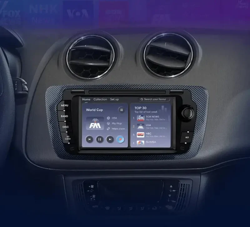 Radio Android do Seat Ibiza 6J (2009-2013) CarPlay Android Auto 4G WiFi GPS DSP