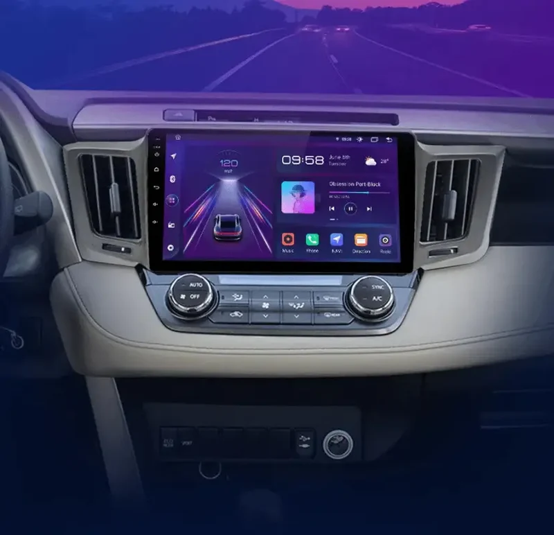 Radio Android do Toyota RAV4 (2012-2018) CarPlay Android Auto 4G WiFi GPS DSP
