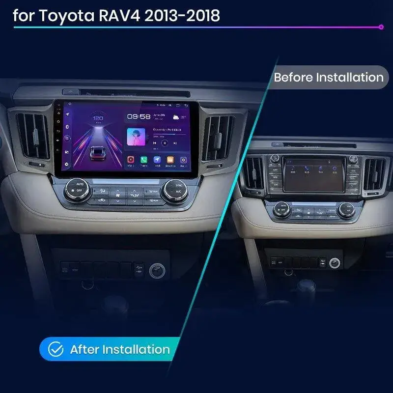 Radio Android do Toyota RAV4 (2012-2018) CarPlay Android Auto 4G WiFi GPS DSP