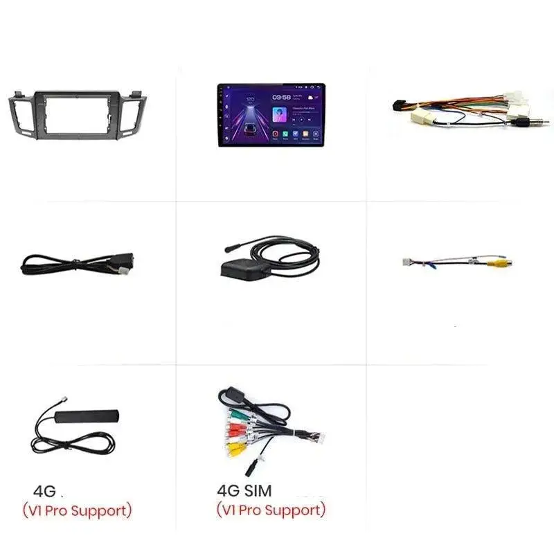 Radio Android do Toyota RAV4 (2012-2018) CarPlay Android Auto 4G WiFi GPS DSP