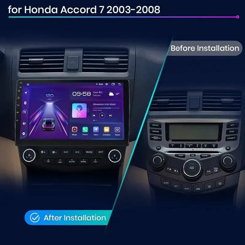 Radio Android do Honda Accord VII (2003-2008) CarPlay Android Auto 4G WiFi GPS DSP