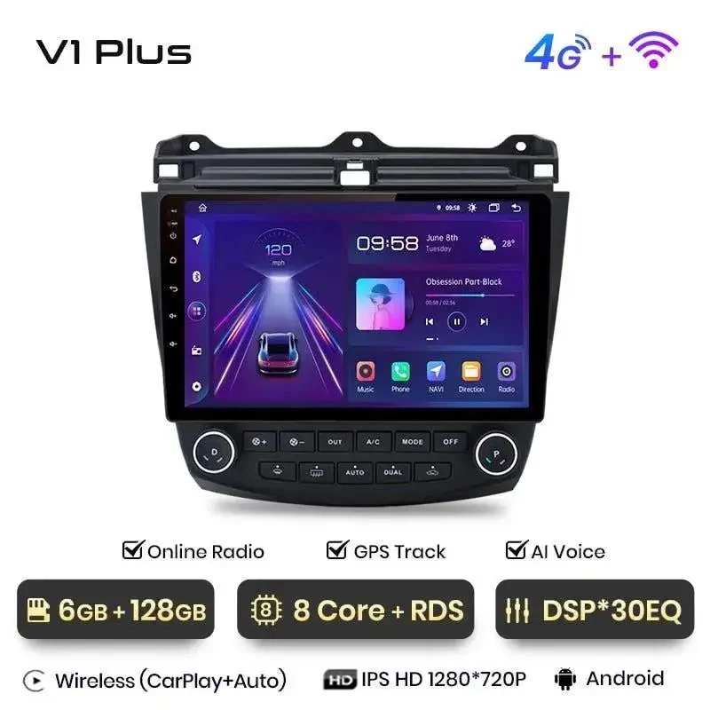 Radio Android do Honda Accord VII (2003-2008) CarPlay Android Auto 4G WiFi GPS DSP