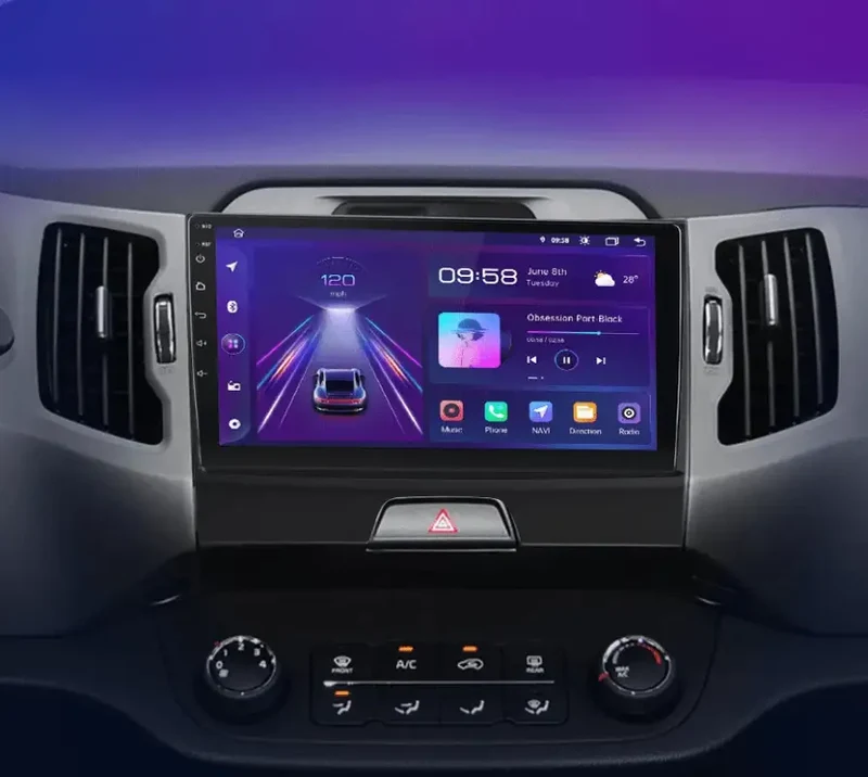 Radio Android do KIA Sportage III (2010-2016) CarPlay Android Auto 4G WiFi GPS DSP