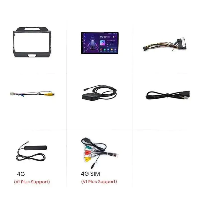 Radio Android do KIA Sportage III (2010-2016) CarPlay Android Auto 4G WiFi GPS DSP