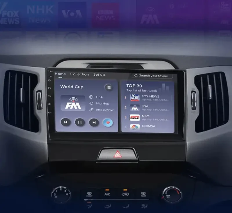 Radio Android do KIA Sportage III (2010-2016) CarPlay Android Auto 4G WiFi GPS DSP