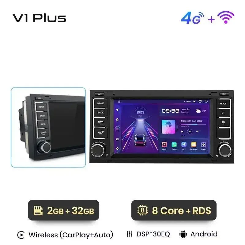 Radio Android do Volkswagen VW Touareg Multivan T5 Transporter T5 (2004-2009) CarPlay Android Auto 4G WiFi GPS DSP