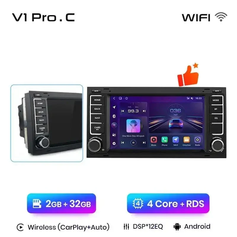 Radio Android do Volkswagen VW Touareg Multivan T5 Transporter T5 (2004-2009) CarPlay Android Auto 4G WiFi GPS DSP