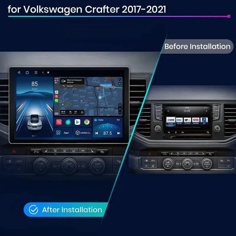 Radio Android do Volkswagen VW Crafter Multimedialne (2017-2021) CarPlay Android Auto 4G WiFi GPS DSP