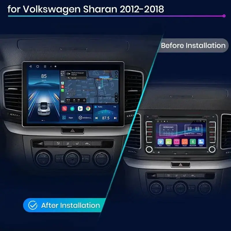 Radio Android do Volkswagen VW Sharan Multimedialne (2012-2018) CarPlay Android Auto 4G WiFi GPS DSP