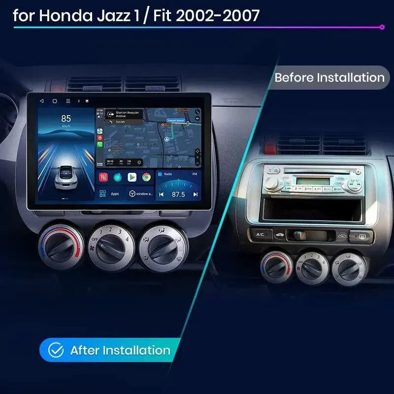 Radio Android do Honda Fit Jazz City Multimedialne (2002-2007) CarPlay Android Auto 4G WiFi GPS DSP