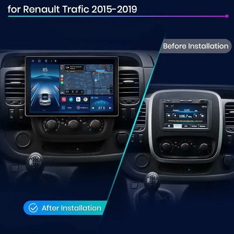 Radio Android do Renault Trafic III Opel Vivaro B Multimedialne (2015-2019) CarPlay Android Auto 4G WiFi GPS DSP