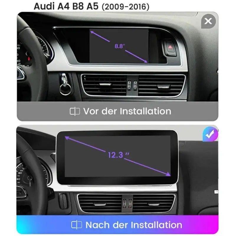 Radio Android do Audi A4 B8 A5 Dedykowany (2009-2016) CarPlay Android Auto 4G WiFi GPS DSP Ekran