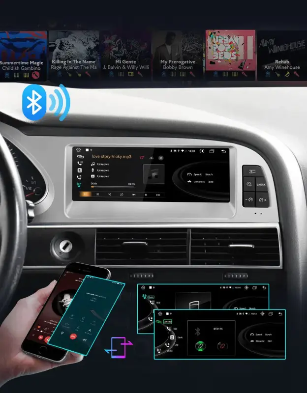 Radio Android do Audi A6 C6 Dedykowany (2005-2011) CarPlay Android Auto 4G WiFi GPS DSP Ekran