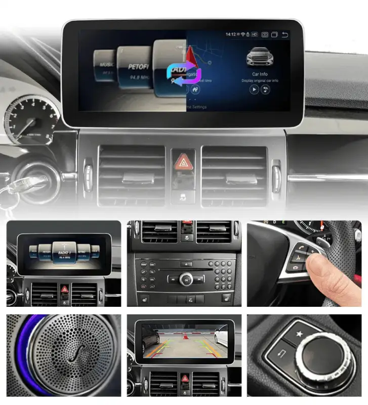 Radio Android do Mercedes-Benz GLK 250 GLK 280 GLK 300 Dedykowany (2008-2015) CarPlay Android Auto 4G WiFi GPS DSP Ekran