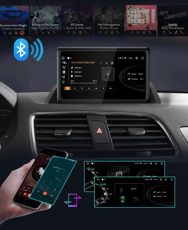 Radio Android do Audi Q3 Dedykowany (2012-2018) CarPlay Android Auto 4G WiFi GPS DSP Ekran
