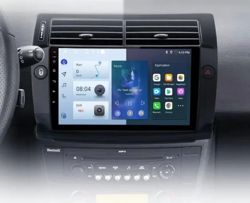 Radio Android do Citroen C4 (2004-2009) CarPlay Android Auto 4G WiFi GPS DSP