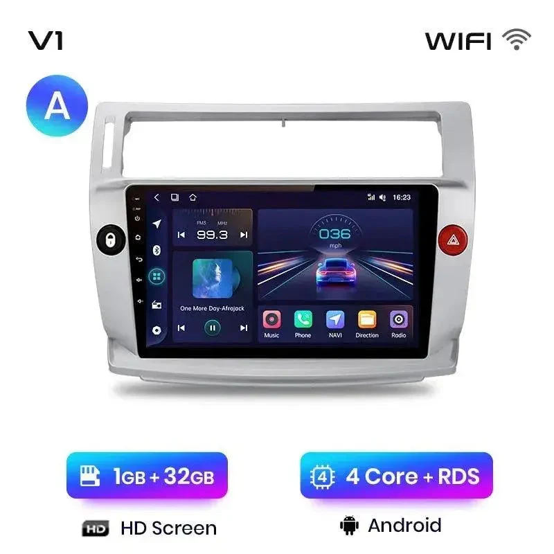 Radio Android do Citroen C4 (2004-2009) CarPlay Android Auto 4G WiFi GPS DSP