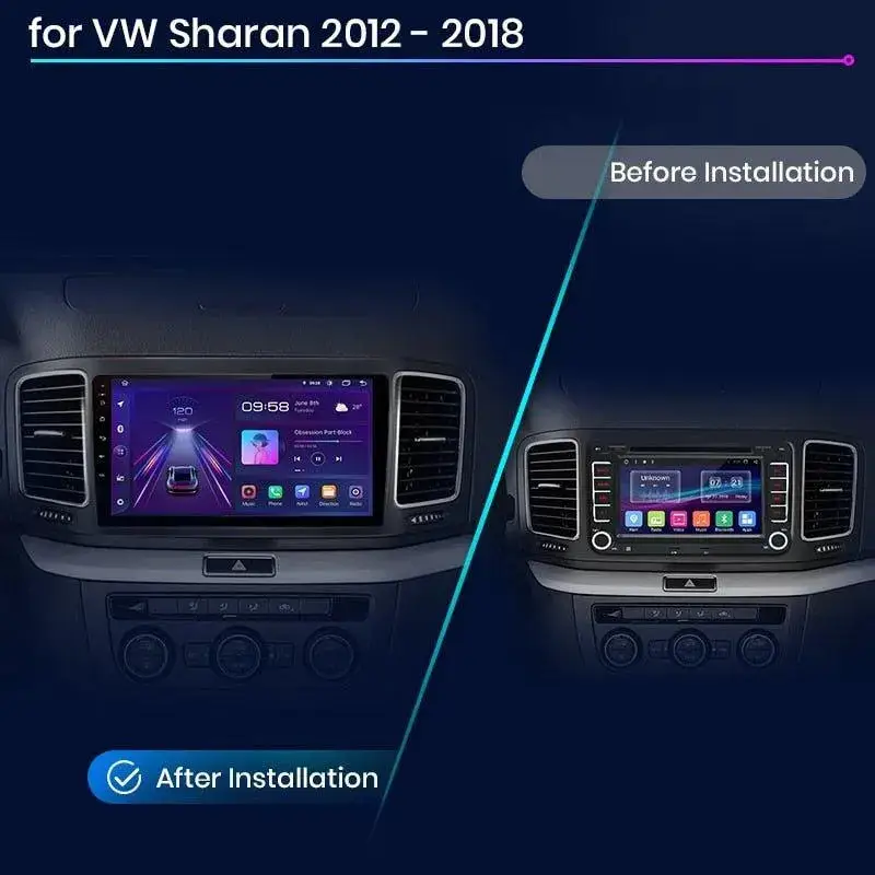 Radio Android do Volkswagen VW Sharan Multimedialne (2012-2018) CarPlay Android Auto 4G WiFi GPS DSP