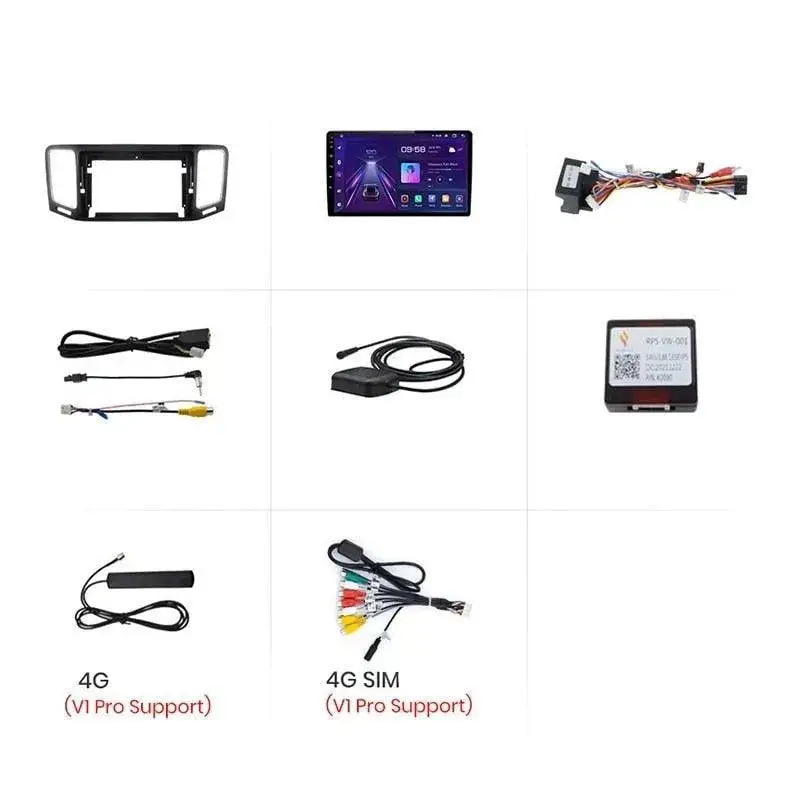 Radio Android do Volkswagen VW Sharan Multimedialne (2012-2018) CarPlay Android Auto 4G WiFi GPS DSP