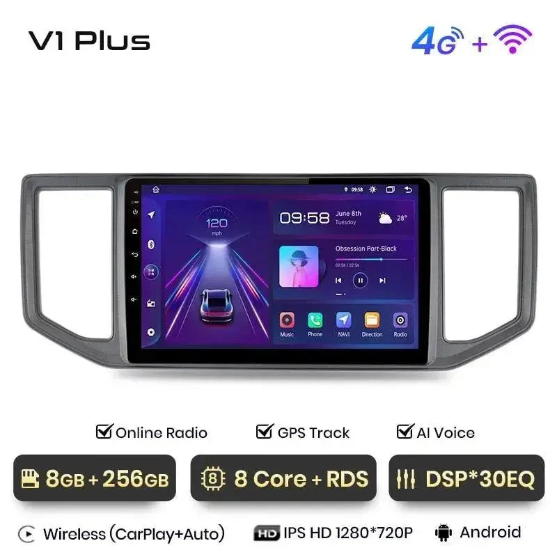 Radio Android do Volkswagen VW Crafter (2017-2021) CarPlay Android Auto 4G WiFi GPS DSP