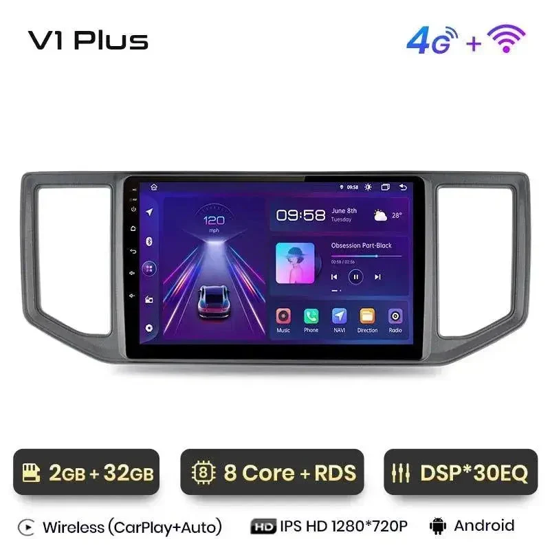 Radio Android do Volkswagen VW Crafter (2017-2021) CarPlay Android Auto 4G WiFi GPS DSP