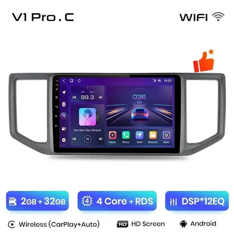Radio Android do Volkswagen VW Crafter (2017-2021) CarPlay Android Auto 4G WiFi GPS DSP
